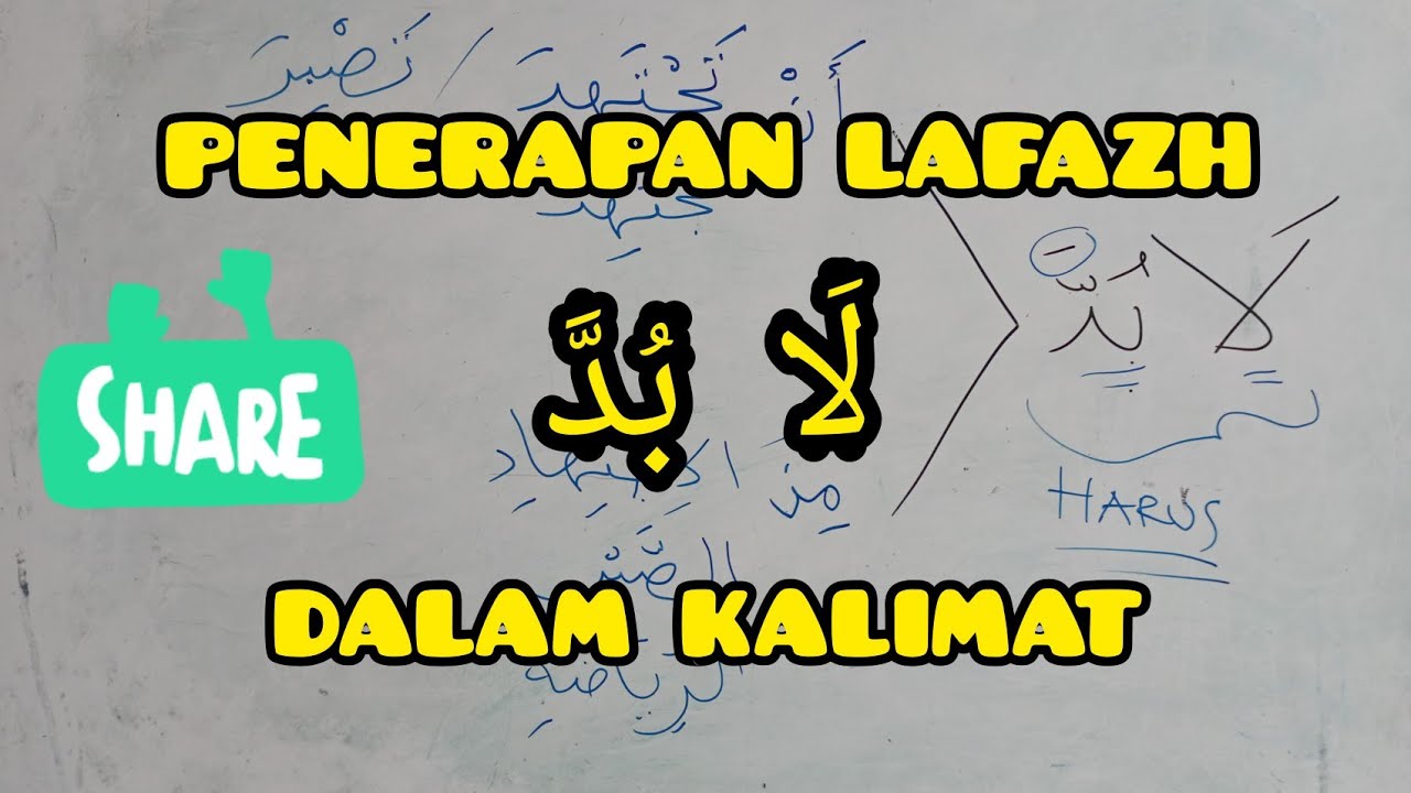 PENERAPAN LAFAZH LA BUDDA لا بد DALAM KALIMAT BAHASA ARAB