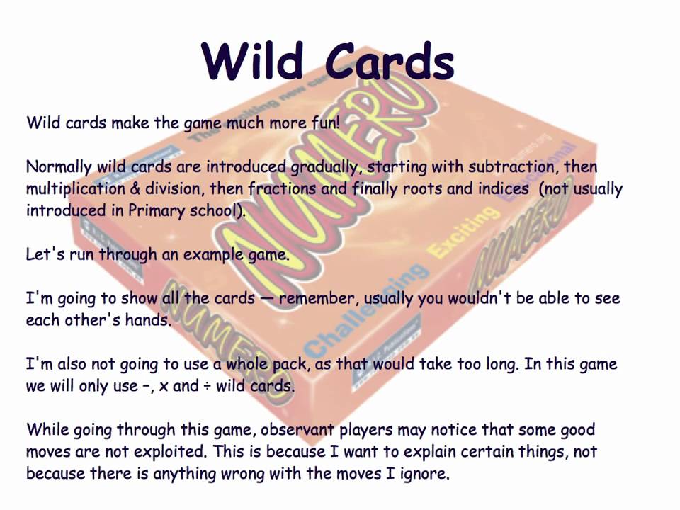 Numero - How to Play - Part 2: Wild Cards