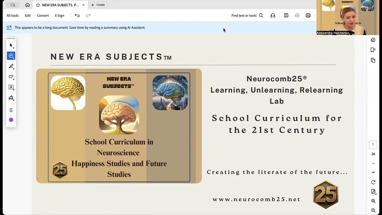The Science of Learning, Unlearning, and Relearning: Introducing New Era Subjects™ for Schools