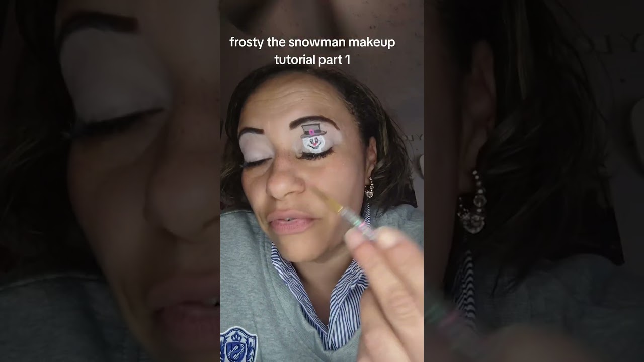 Frosty the snowman makeup tutorial 