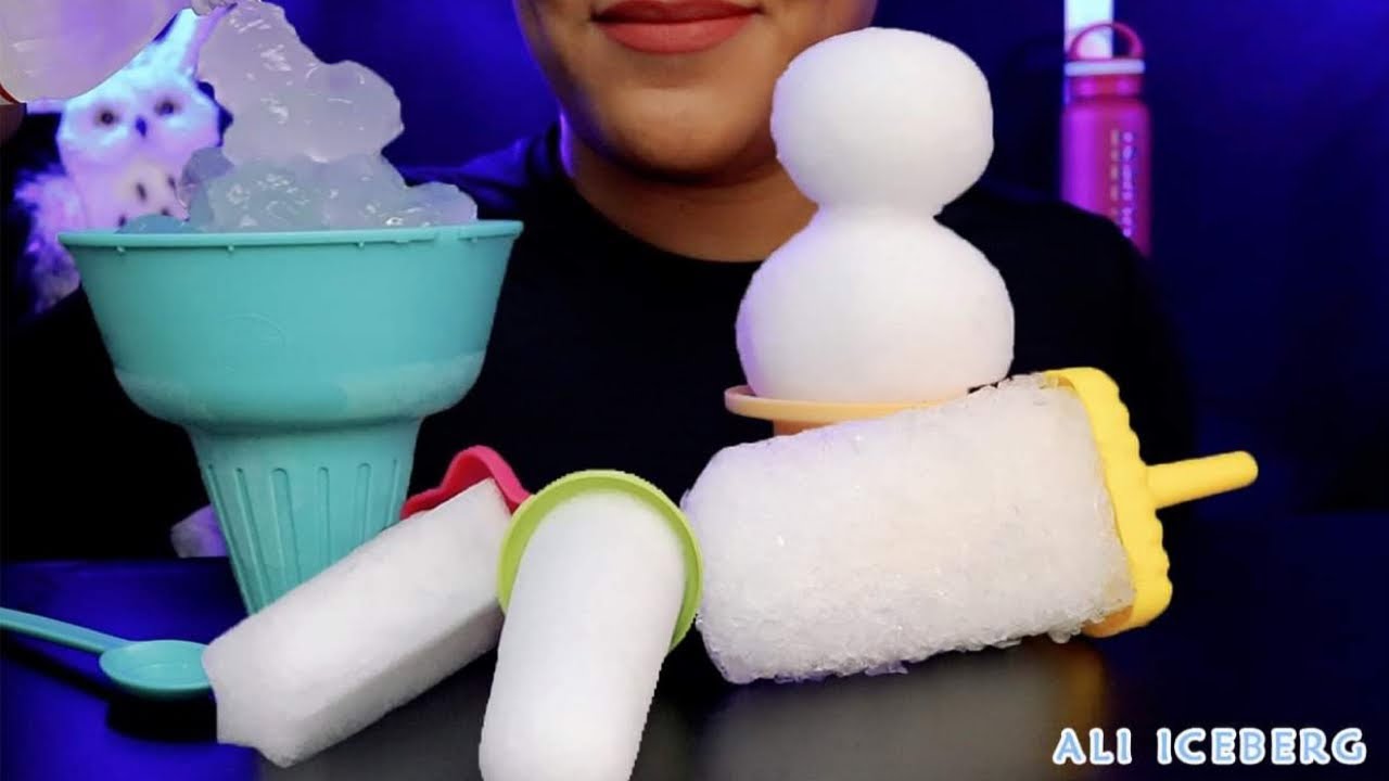 ASMR POWDERY ICE/FREEZER FROST POPSICLES REQUEST