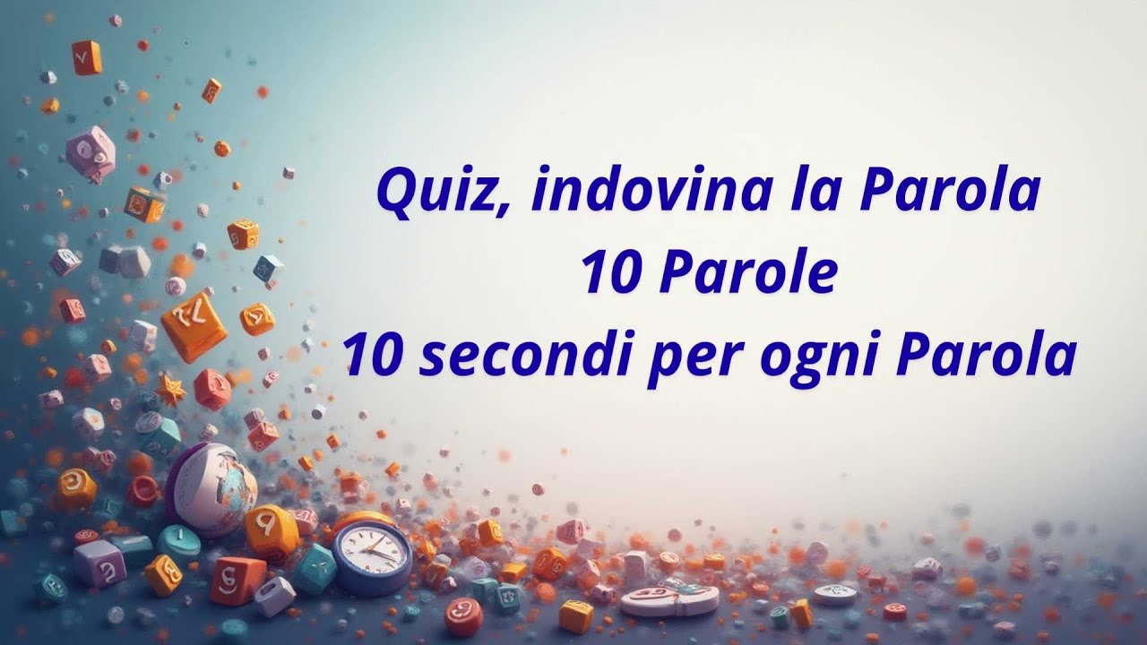 Quiz, indovina la Parola, 10 Parole, 10 secondi per ogni Parola