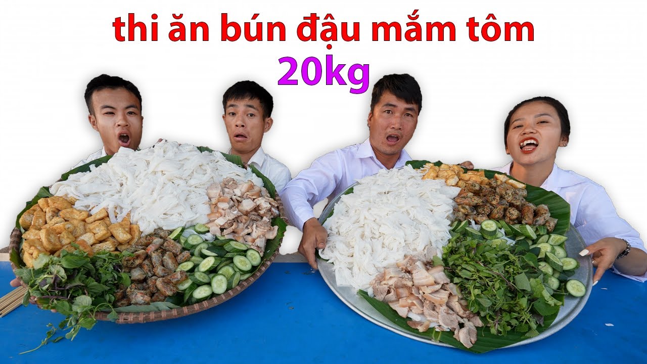 Hưng Troll | Thử Thách Ăn Mâm Bún Đậu Mắm Tôm Nặng 20kg Thắng Nhận 500$