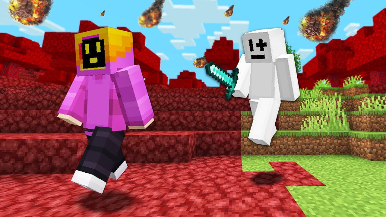 Minecraft Manhunt, But Every Minute There's A Natural Disaster...