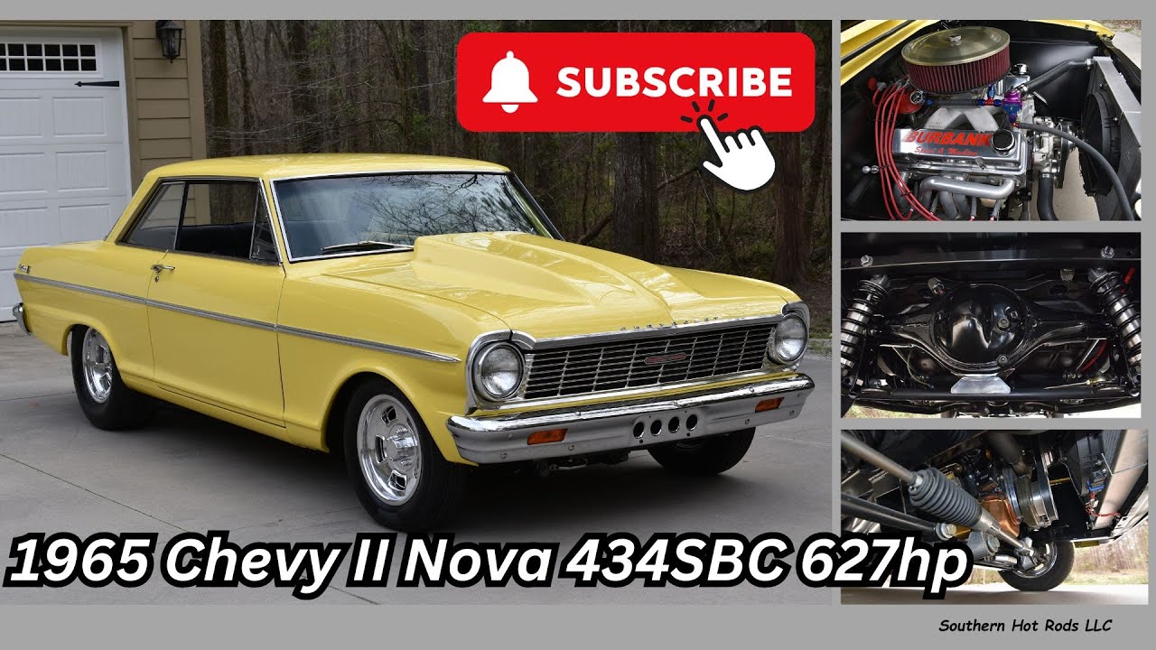 Classic Restored Street Racer 1965 Chevy II Nova 434SBC 627hp Very FAST Chevy II Nova #chevrolet