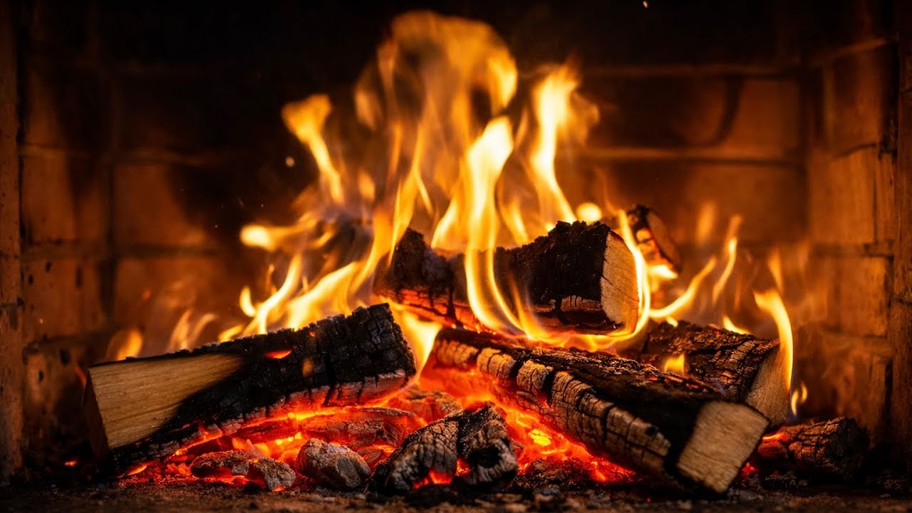 🔥 Night Fireplace ASMR – Warm Crackling Fire Sounds for Deep Relaxation & Sleep (10 Hours)