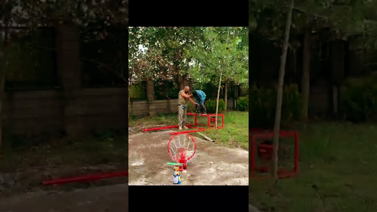 Epic DIY Basketball Hoop in the Farm🏀ساخت تور بسکتبال خفن تو مزرعه