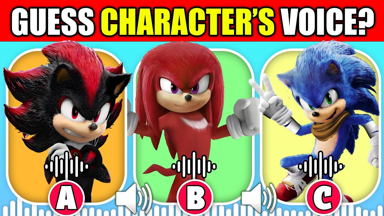Guess the Voice! 🔊 | Sonic the Hedgehog 3 Characters | Sonic, Shadow, Knuckles the Echidna & OTHERS!