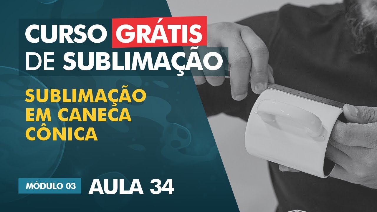 Como sublimar caneca cônica  / AULA 34