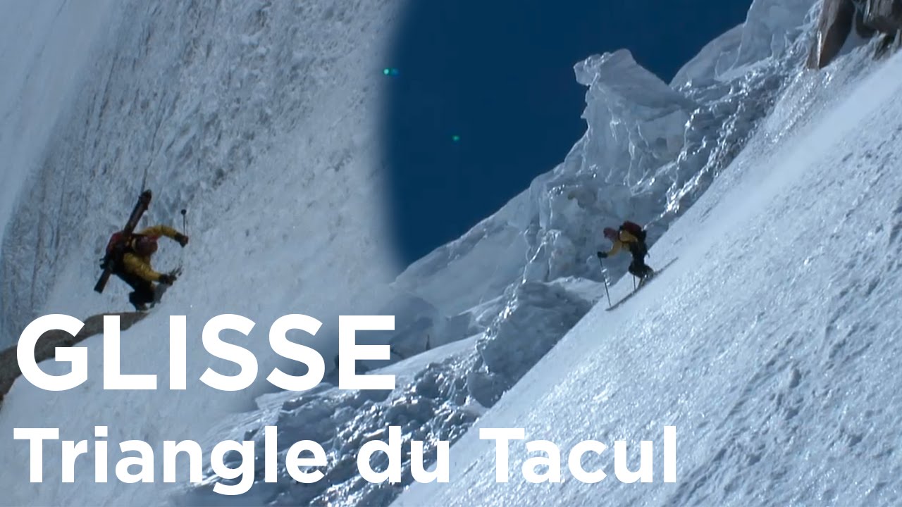 Triangle du Tacul Voie Contamine Négri  alpinisme ski de pente raide montagne Chamonix Mont-Blanc