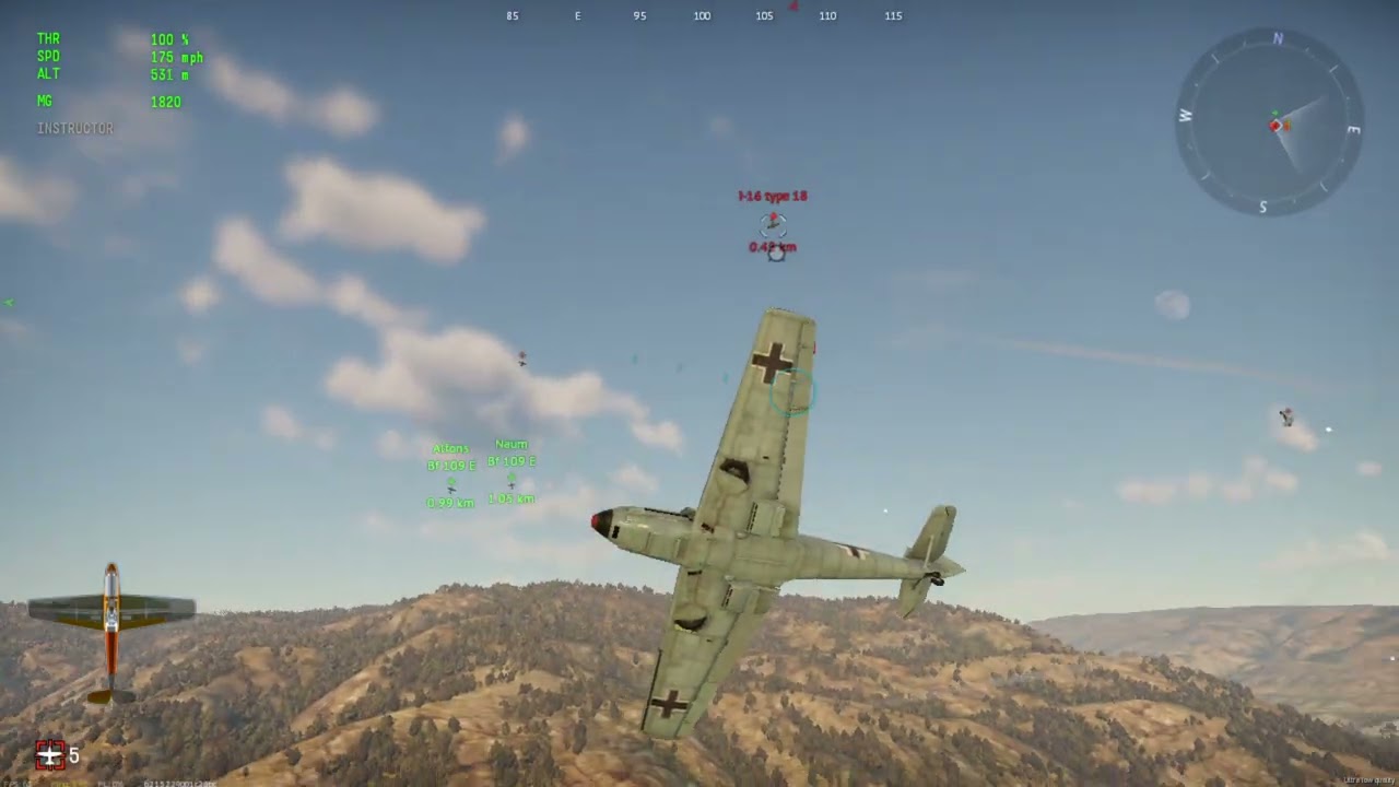 Bf-109-E1 against I-16s