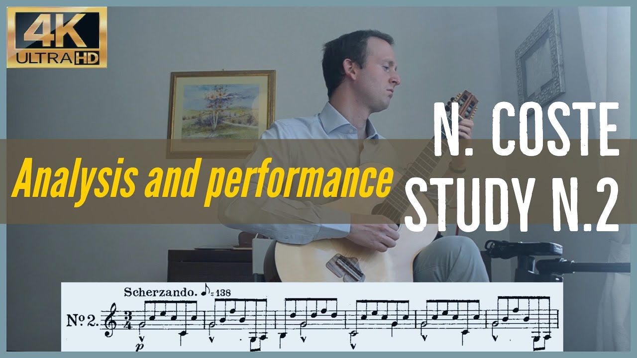 Napoleon Coste, study n. 2 op. 38. Analysis and Performance. (SUB ITA)