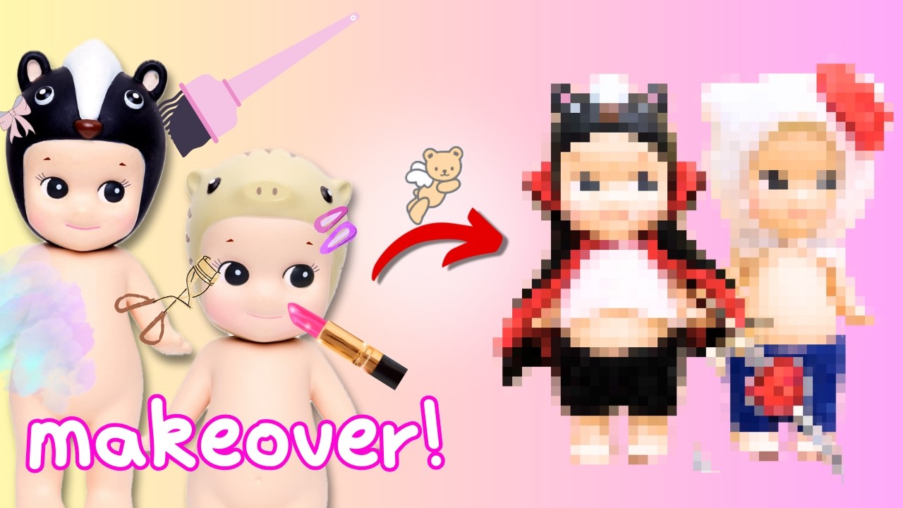 ✨Custom SONNY ANGEL 👼 [How did they TRANSFORM??! 😲] Easy DIY: Animal Series Makeover!