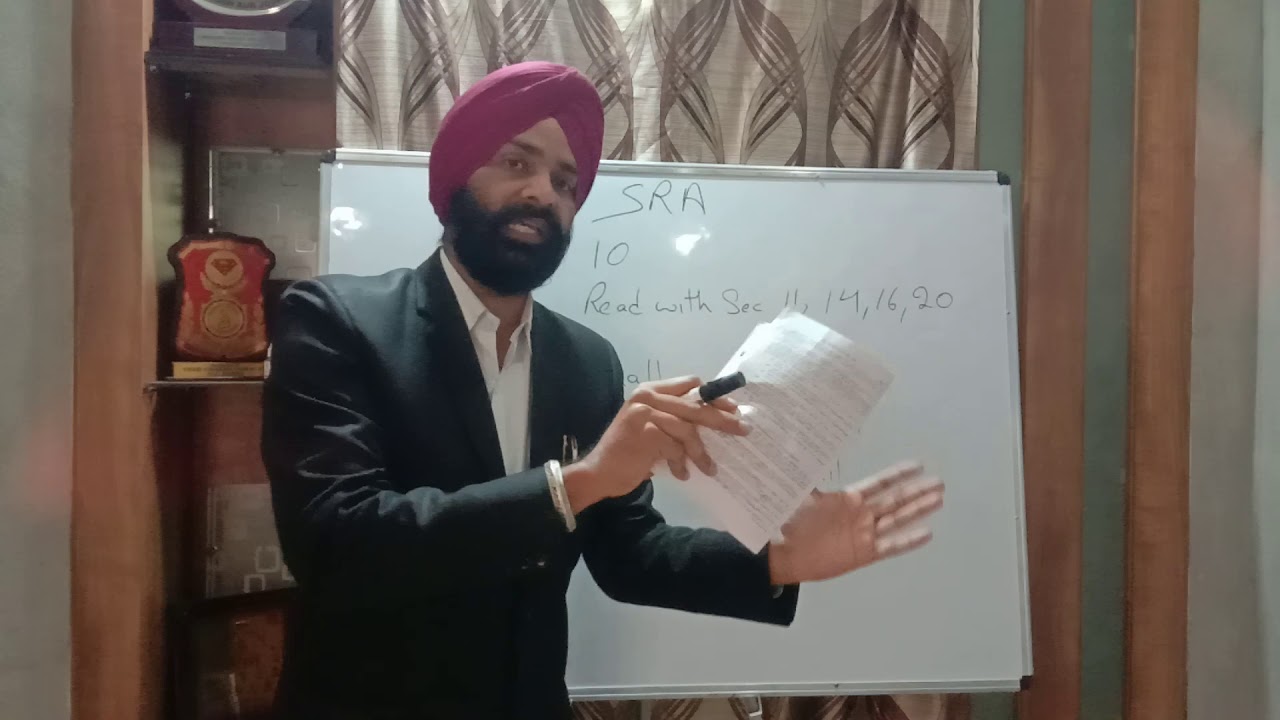 Sec 10, 11, 14, 16 and 20 of specific relief act
