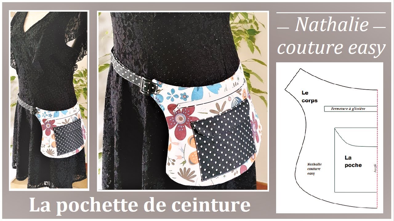 Le tutoriel de la pochette de ceinture avec son patron PDF / Nathalie couture easy