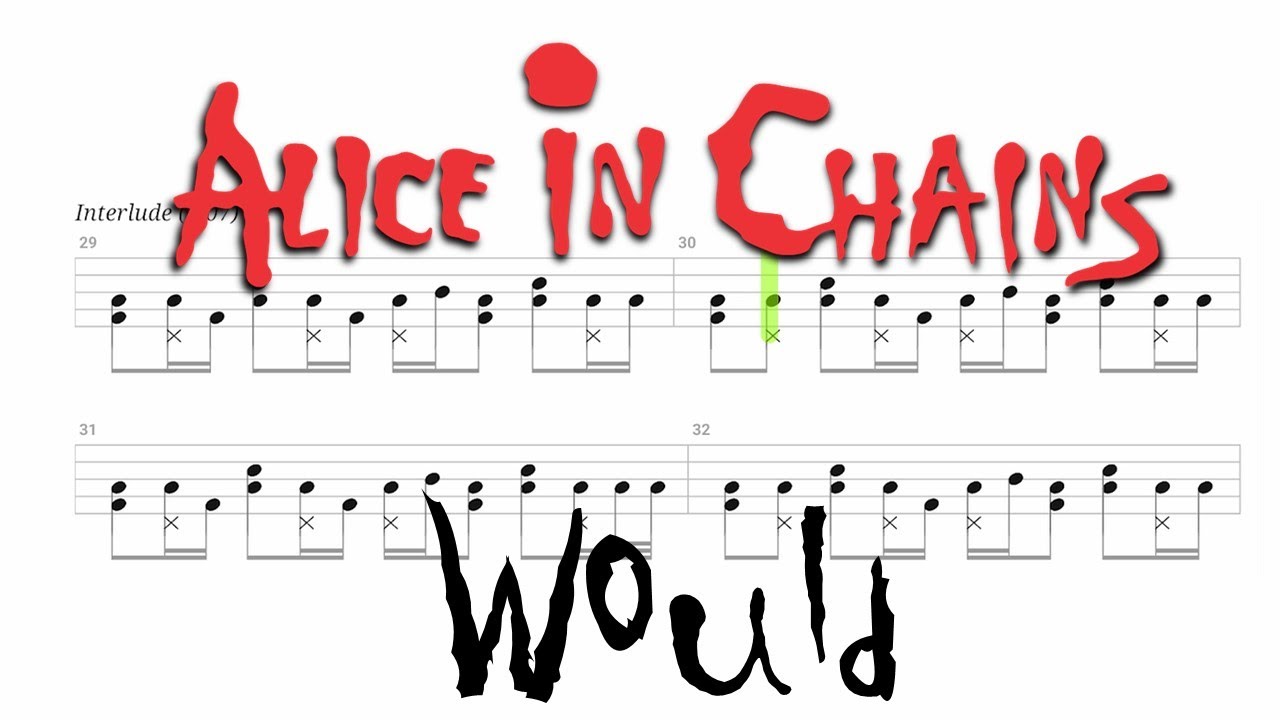 Alice In Chains - Would (🔴 Drum Notation | Tutorial) @chamisdrums Bass Tabs on @ChamisBass
