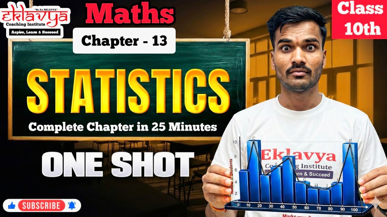 Class 10th STATISTICS One Shot🔥Maths Chapter 13 #class10maths #oneshot #statistics #cbse2026 #boards