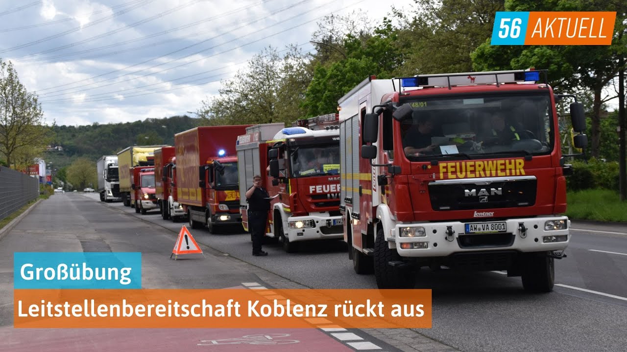 Großübung: Leitstellenbereitschaft Koblenz rückt aus