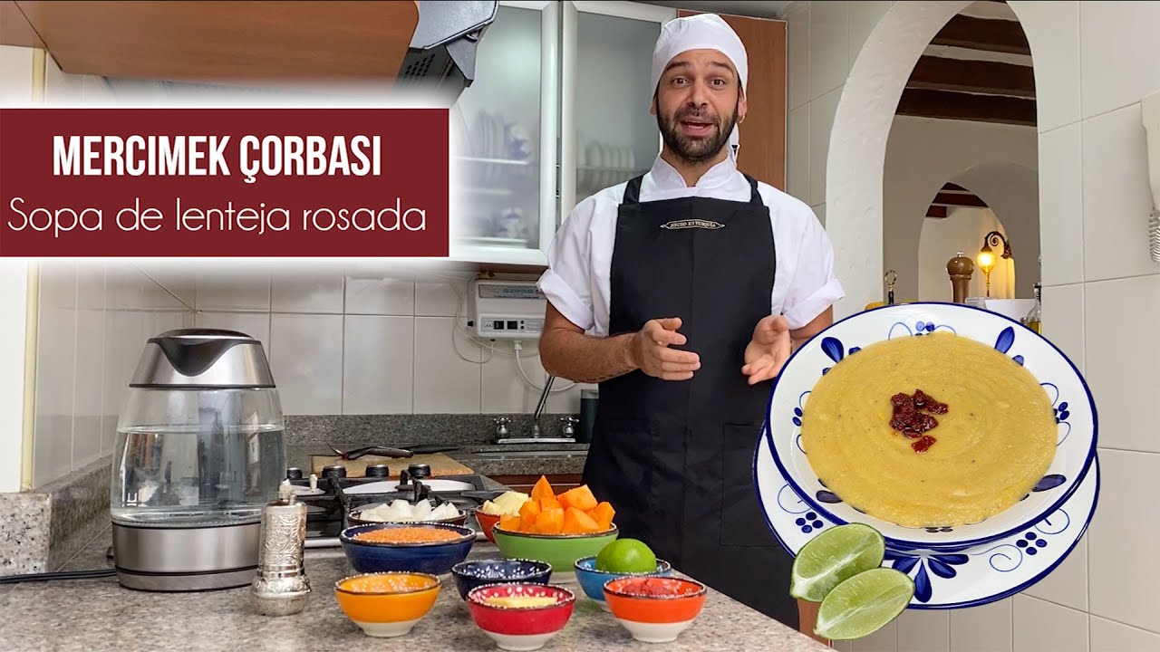 Receta de comida turca - Sopa de lenteja roja o rosada (Mercimek çorbasi)
