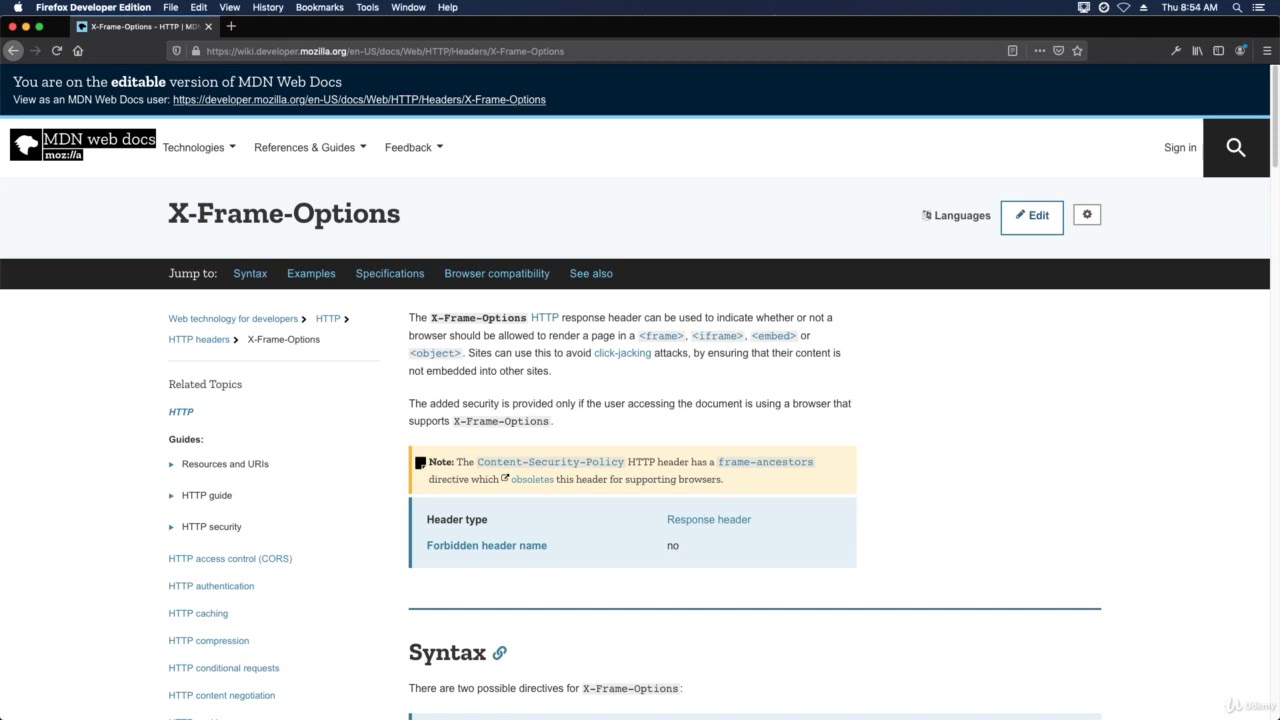 HTTP GitLab Lecture  21   X Frame Options