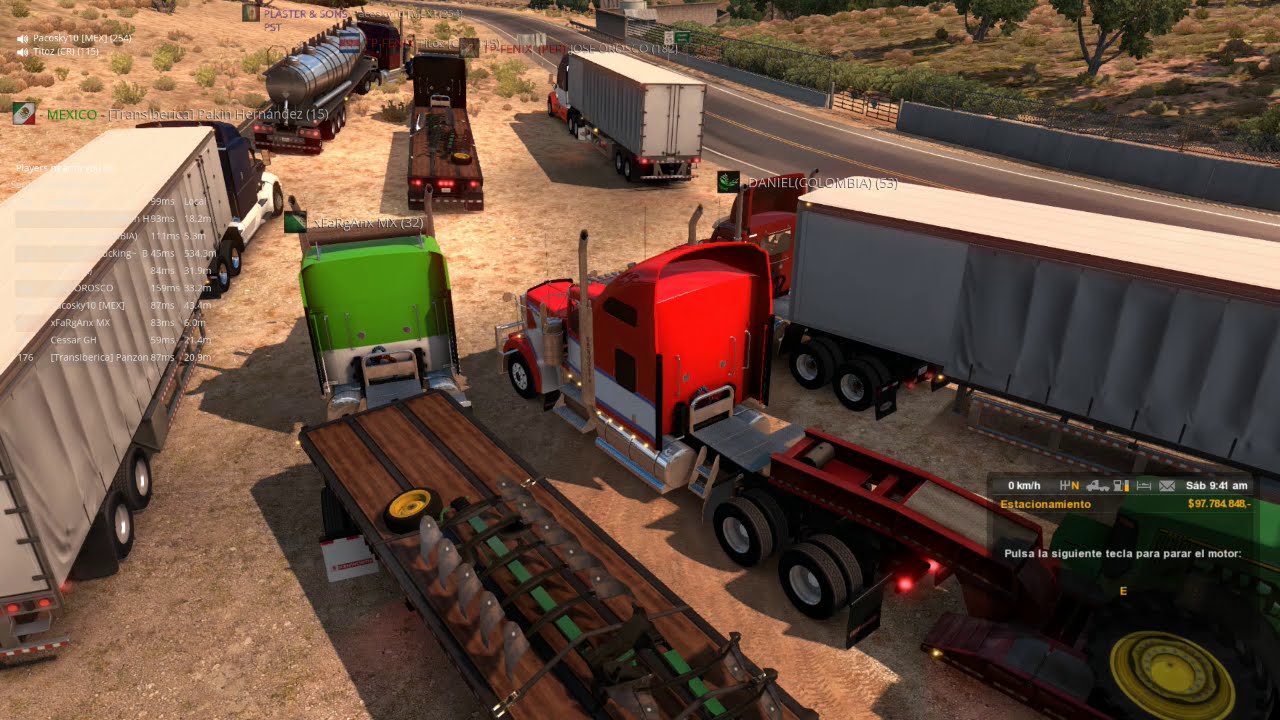 Multiplayer American Truck Simulator | Convoy de San Diego a Eureka | Kenworth W900