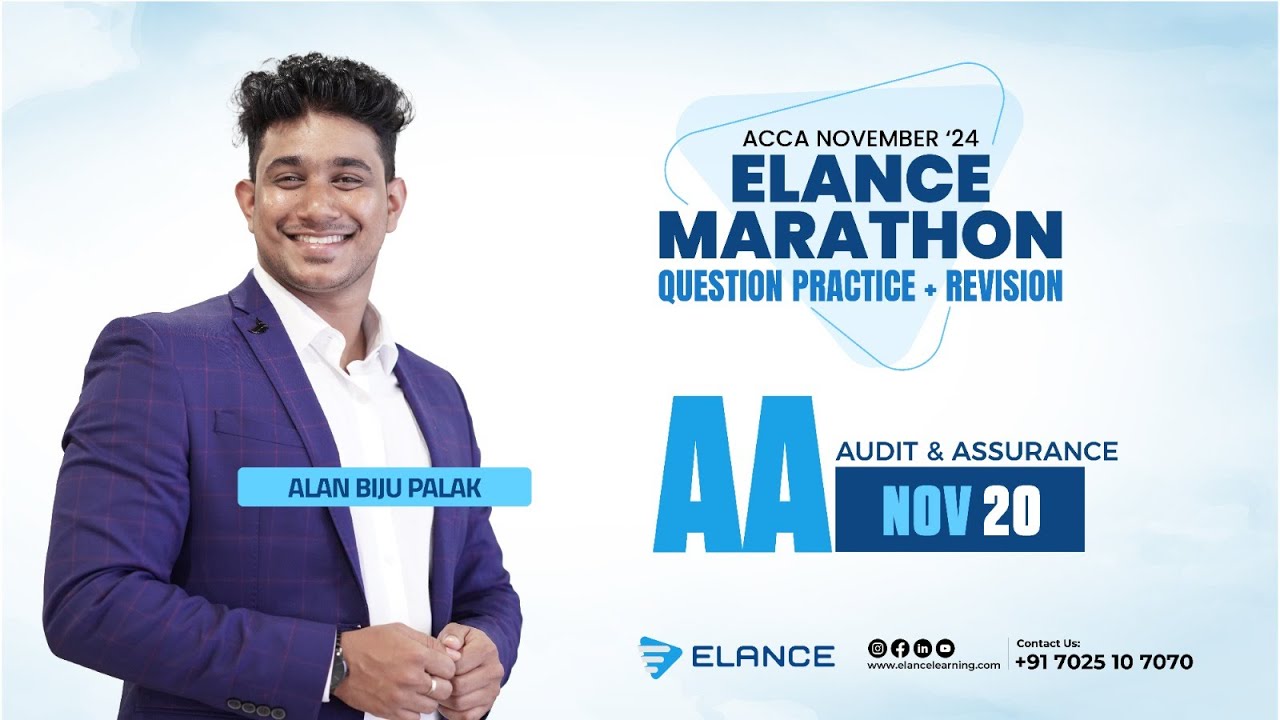 ACCA AA Question practice Marathon | Question Practice with Elance Learning&nbsp;|&nbsp;Day&nbsp;3