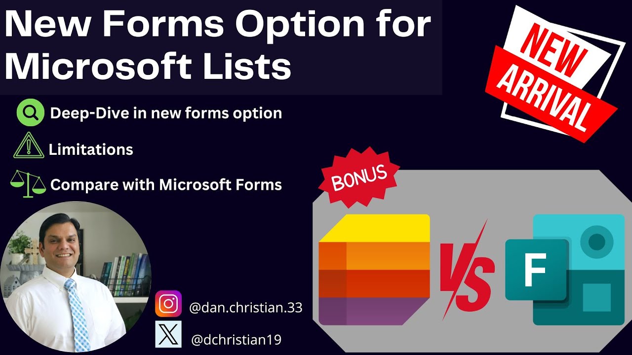 New Forms Option for Microsoft Lists