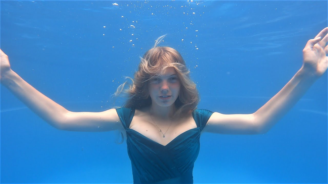 Freedive Practice on St. Patrick's day, when Model Turns into Aquatic Celtic Princess. #photography