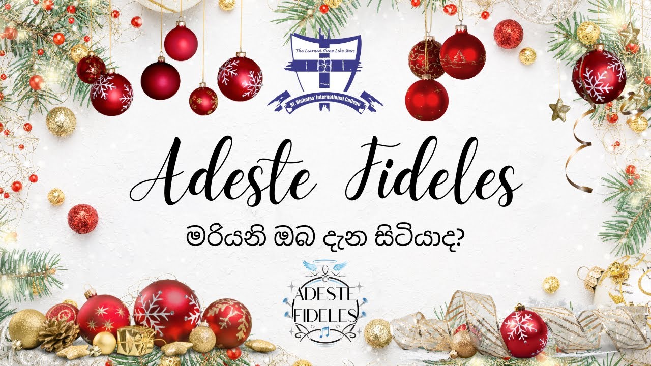 ✨ Adeste Fideles - මරියනි ඔබ දැන සිටියාද? (Mary, Did You Know?) ✨