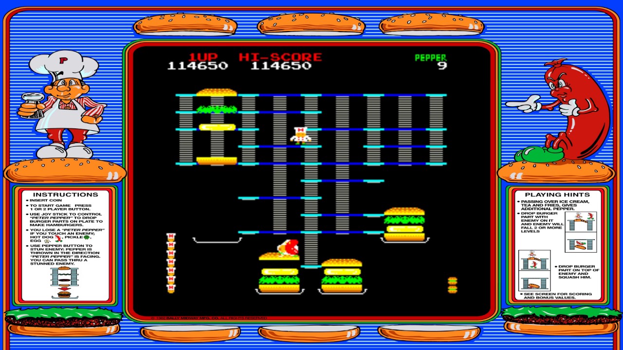 BurgerTime 7,837,750 MAME W/R