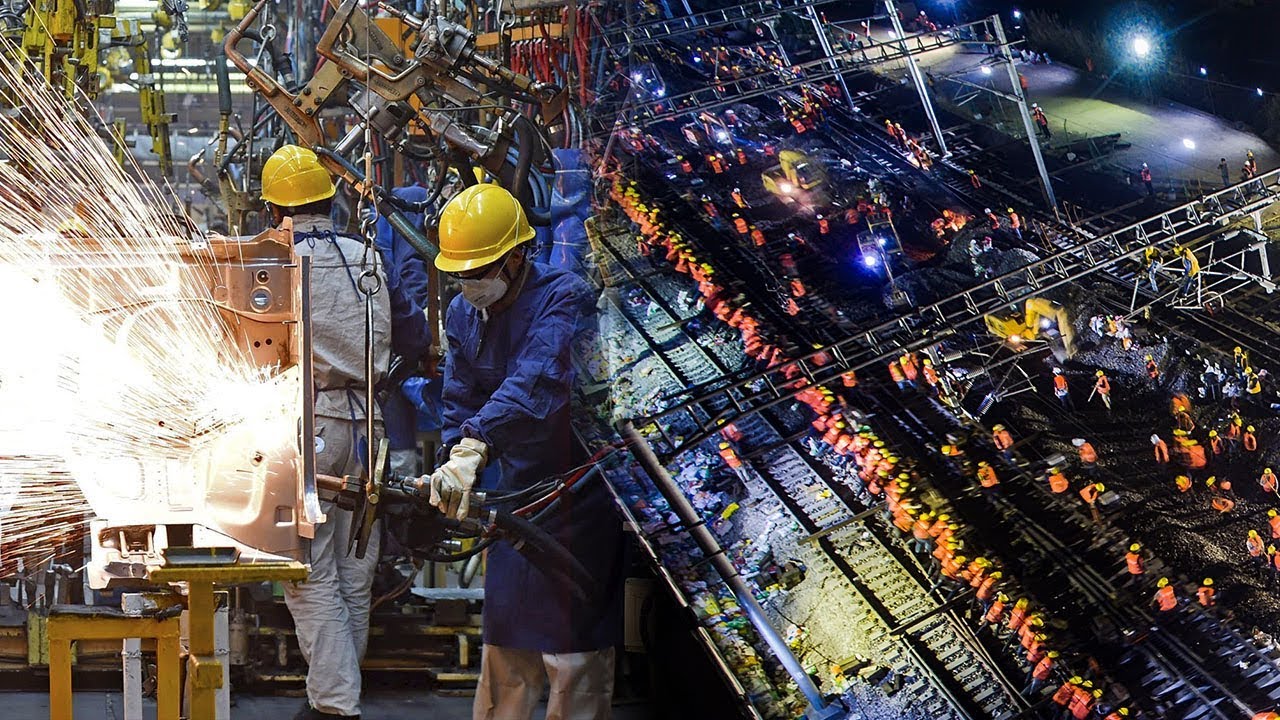 CHINA'S FASTEST CONSTRUCTION WORKERS! AMAZING SPEED OF MANPOWER