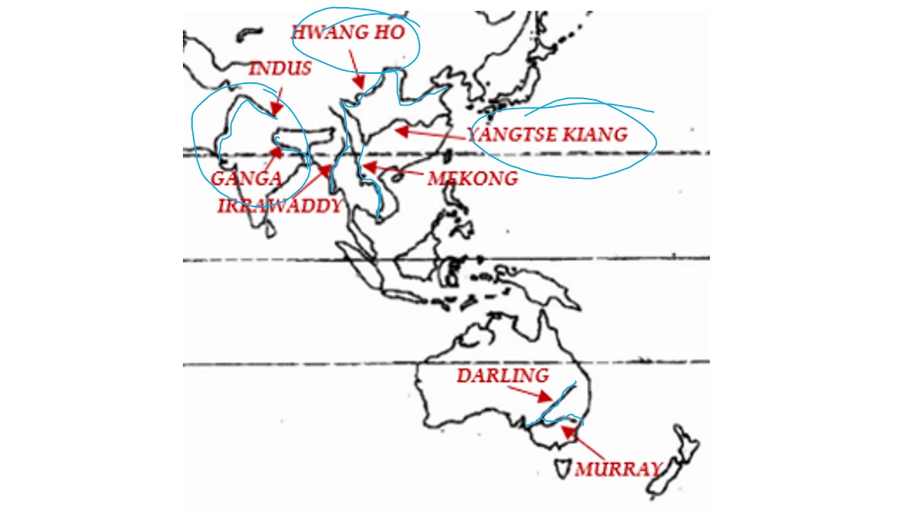 ICSE Geade-9 River Map