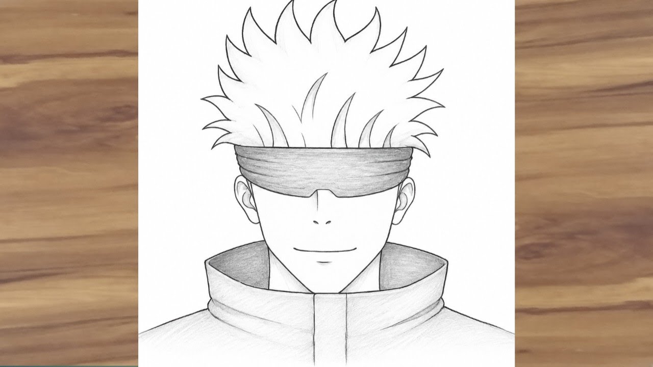 Gojo Satoru Drawing Tutorial | Step by Stepfor Beginners