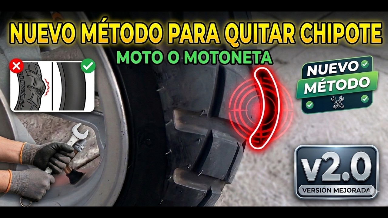 Quitar chipote de llanta moto o motoneta 2.0