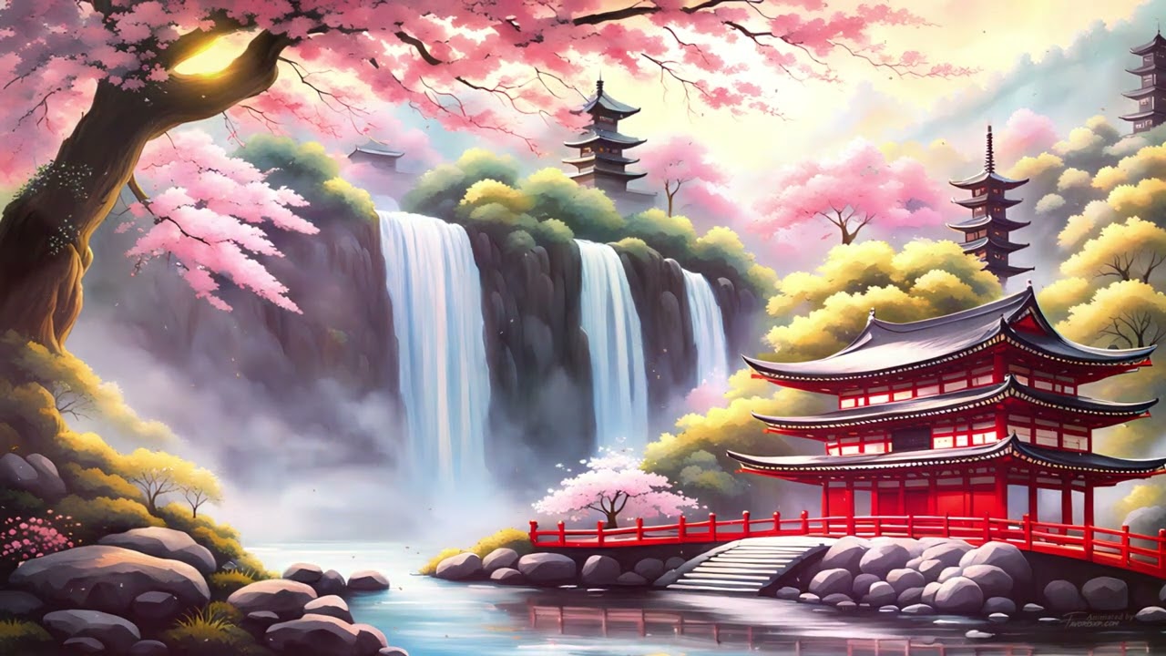 Paysage de printemps japonais fond d'écran animé pour PC en 4k (@Favorisxp)