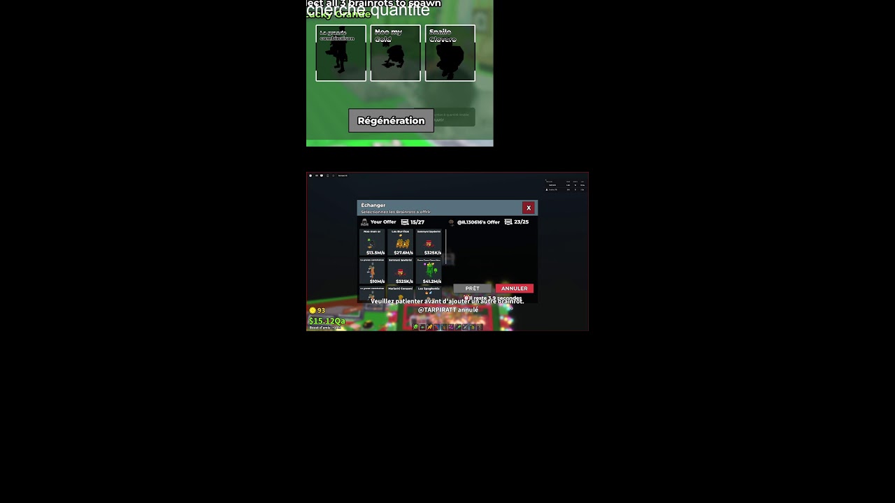 trade steal brainrot  rush top fr