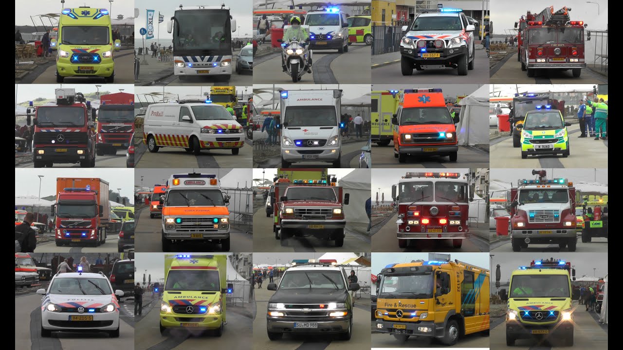 Vele Hulpdiensten met zwaailicht en sirene vanaf Rescue Vlissingen 2016 #460