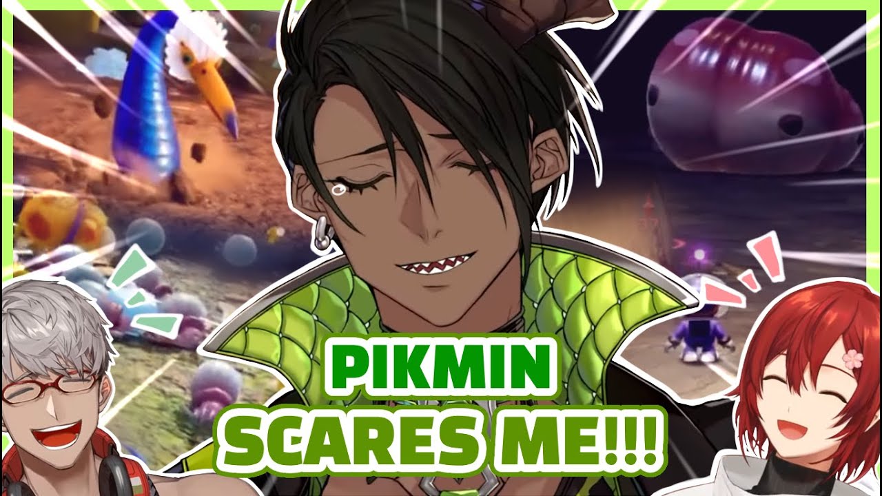 Oga and his endless fear of Pikmin's monsters (HOLOSTARS eng sub clip)