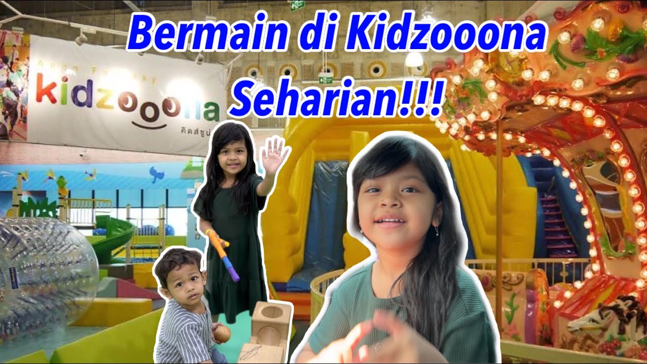 Yura dan adik Dipa betah bermain di Kidzooona seharian !!