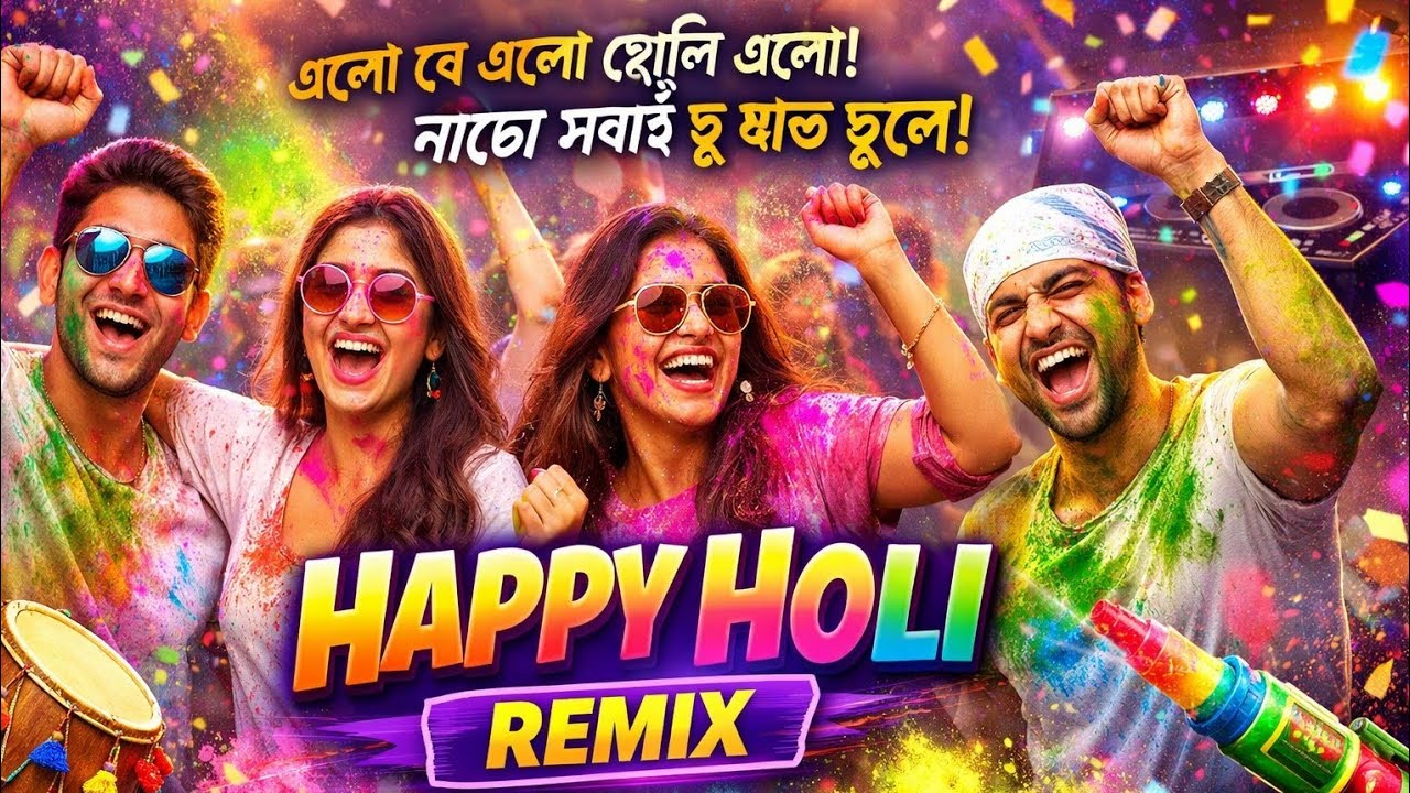 এলো রে এলো হোলি এলো | Happy Holi Remix 2026 | Bangla Holi Dance Song | DJ Color Party Song 🎨🔥