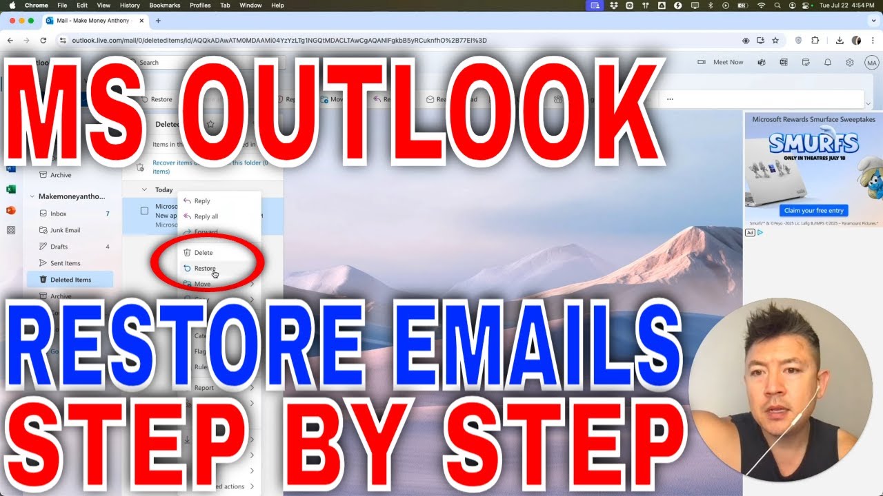 ✅  How To Restore Deleted Emails In Microsoft Outlook🔴
