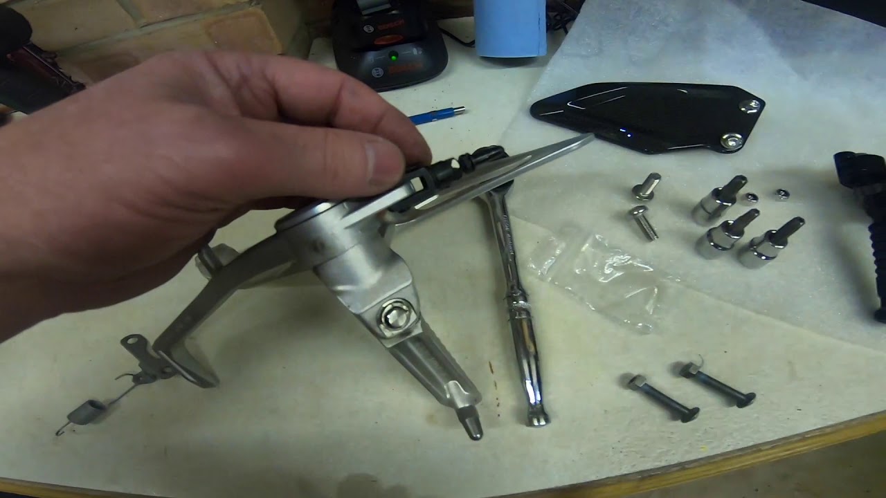 BMW S1000R   HP Motorrad rear set installation
