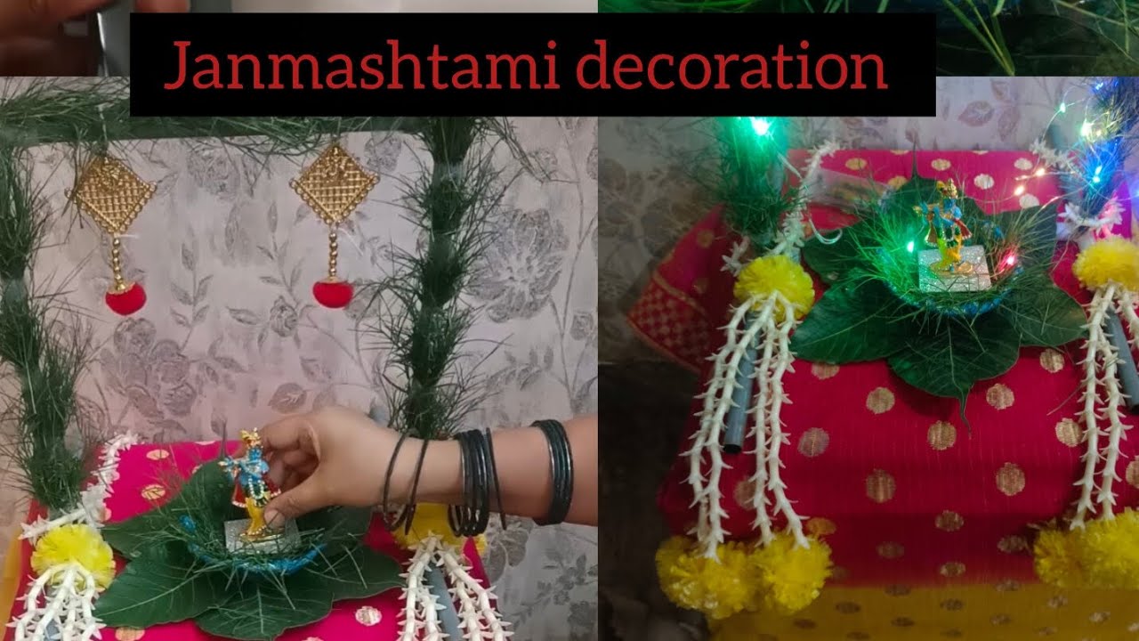 Janmashtami decoration ideas | pooja backdrop decoration | Ganesh chaturthi decoration | Decoration