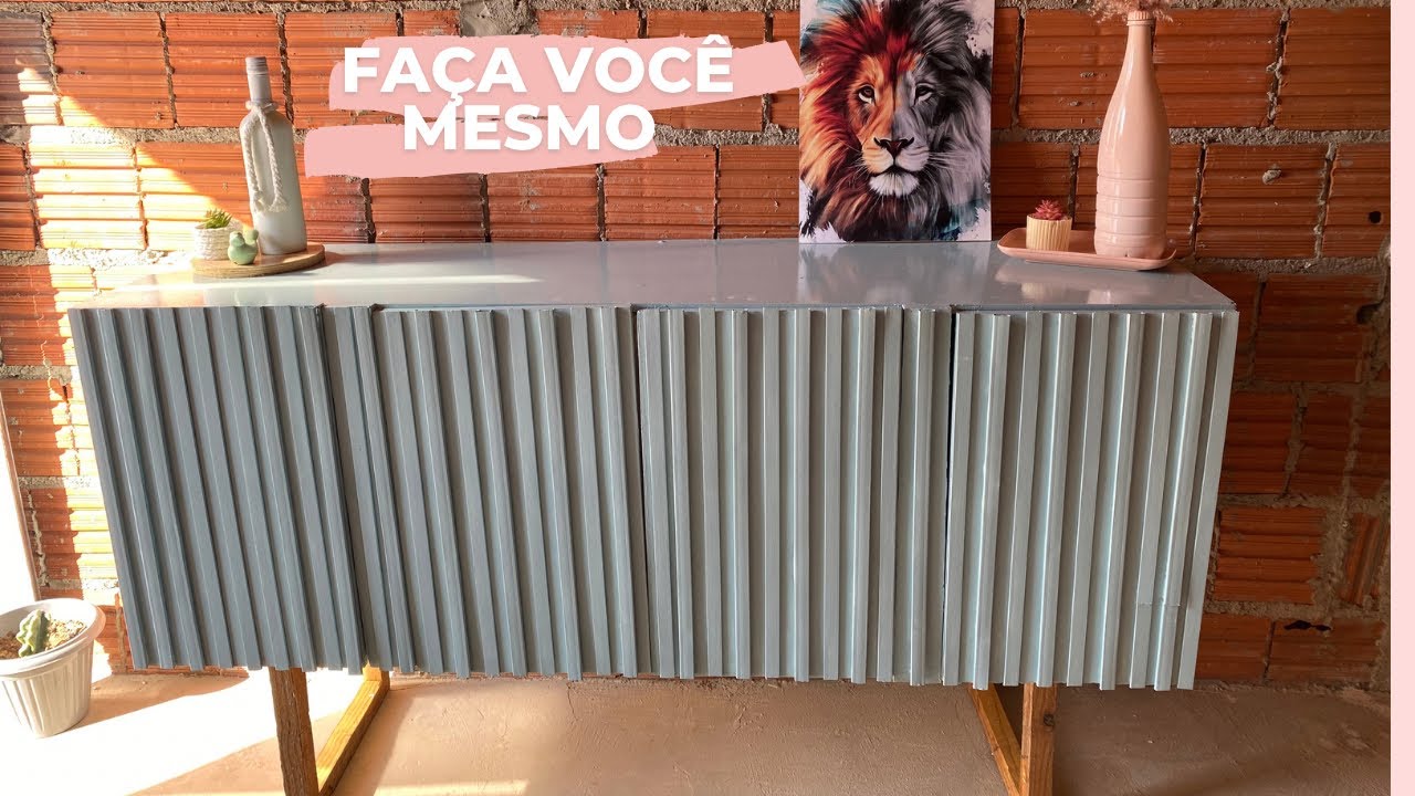 FAÇA VOCÊ MESMO BALCÃO BUFFET RIPADO | DIY APARADOR