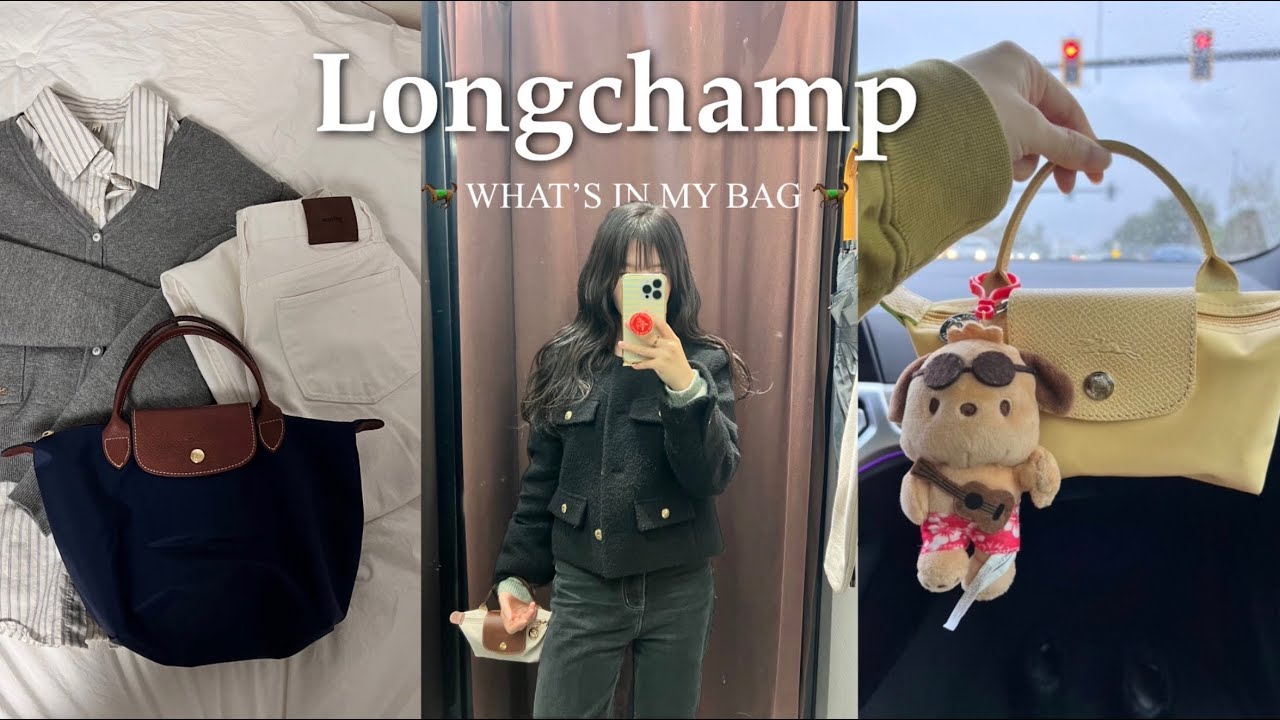 haulㅣ롱샴 르 플리아쥬 데일리 가방으로 딱이잖아!🐎..💛+ 미니파우치 왓츠인마이백