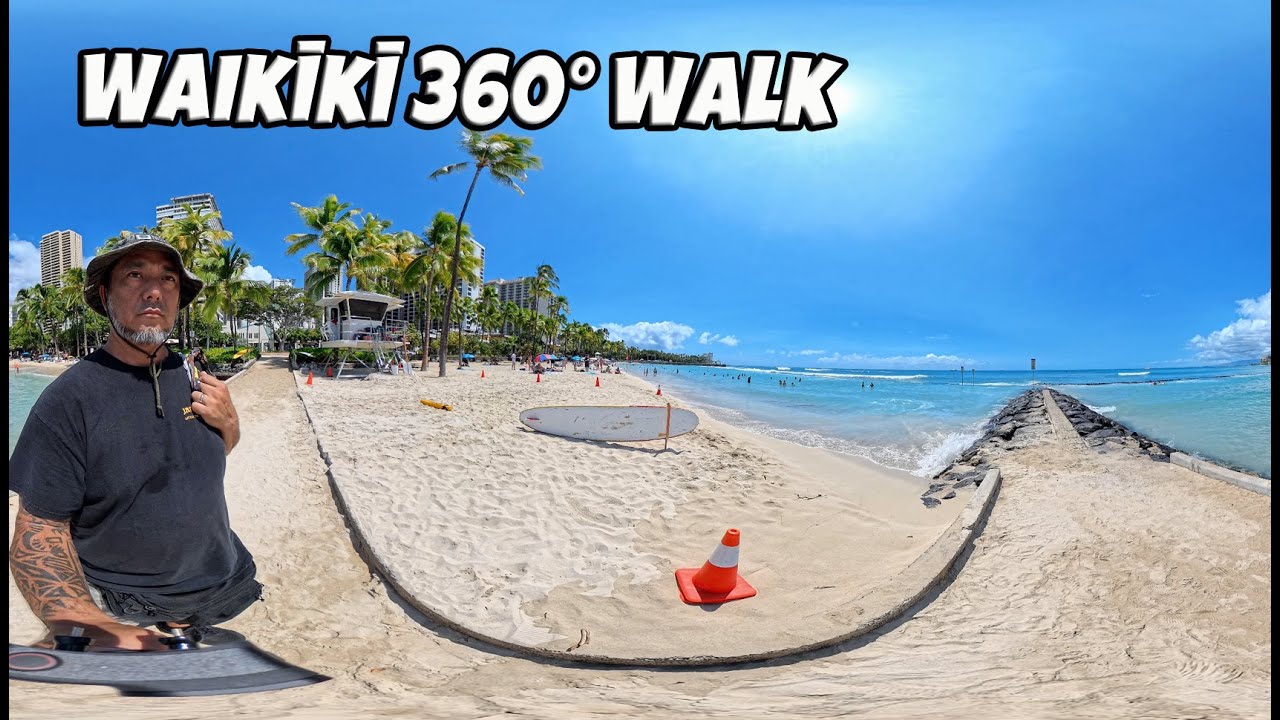 360° Walk in Waikiki (Part 2) – International Market Place to Kūhiō Beach & Monsarrat Ave