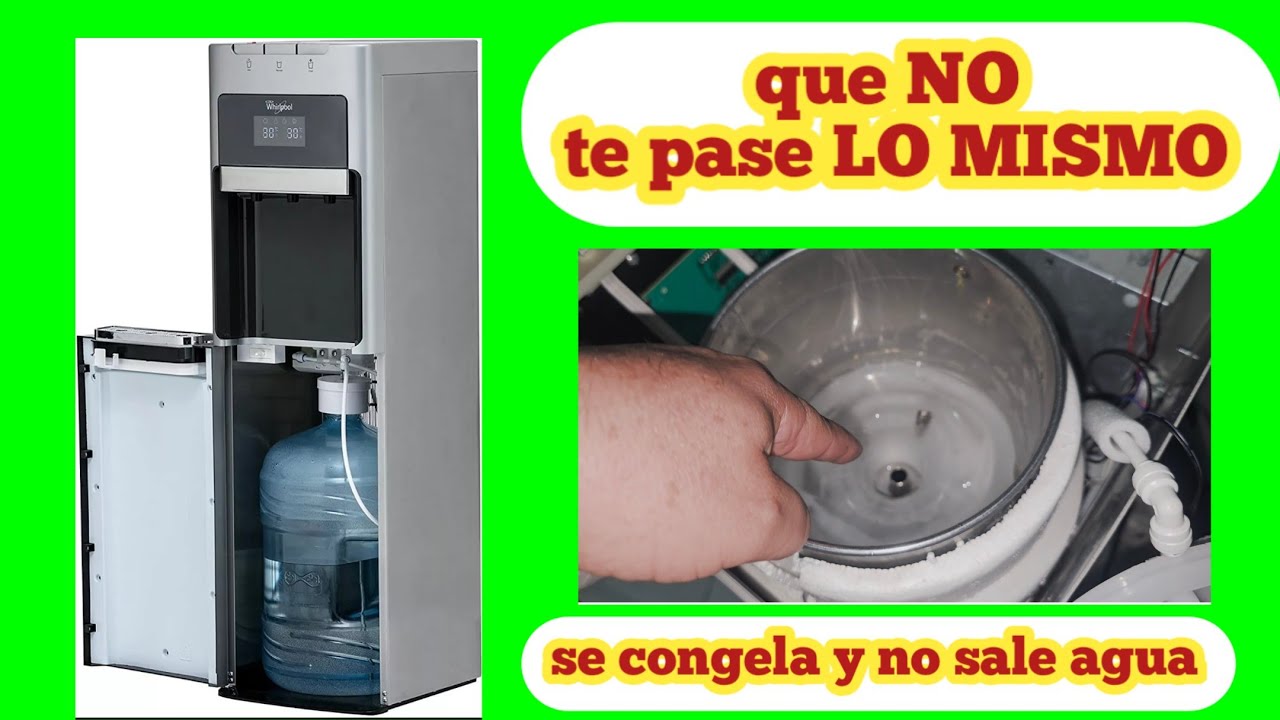 POR mala instalación de TERMOSTATO Se CONGELO el agua dispensador de agua whirpool