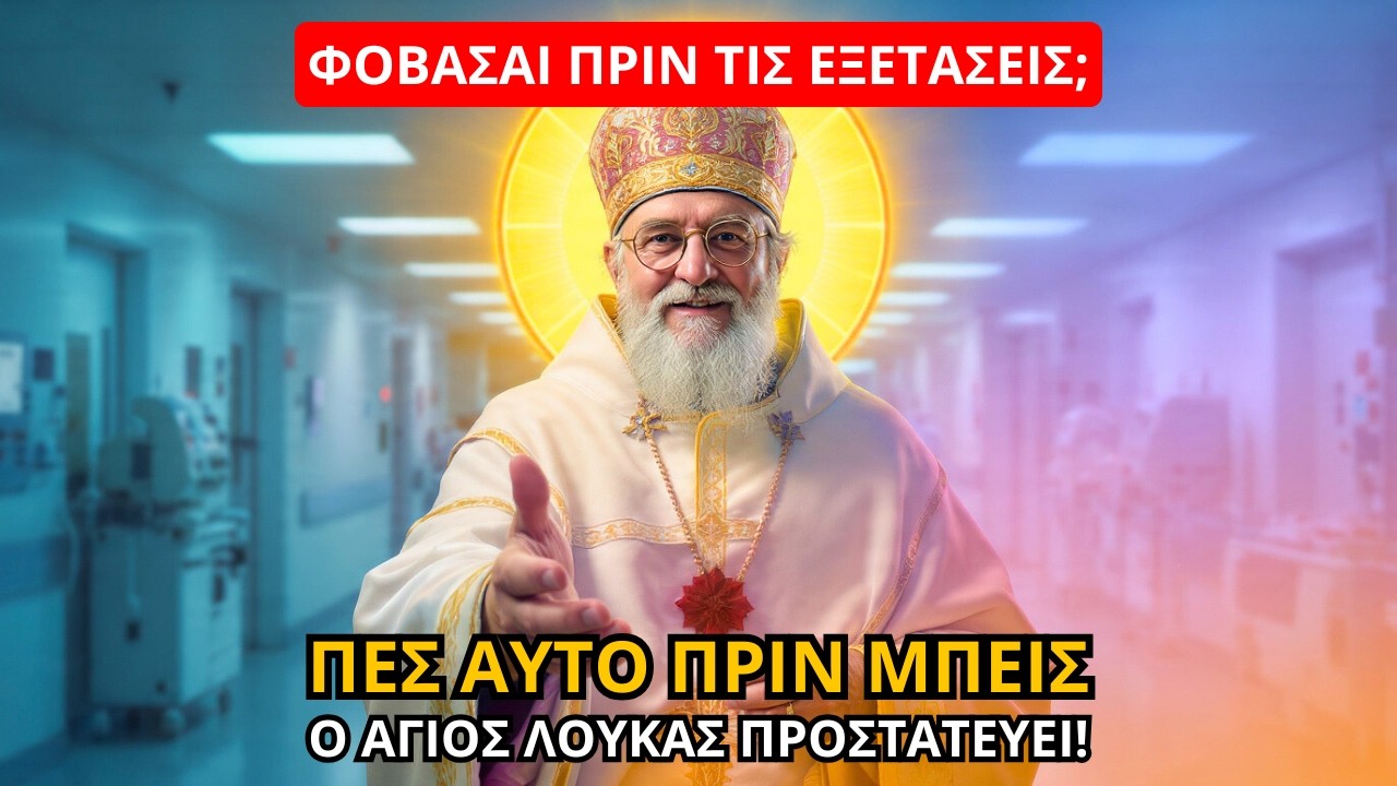 Άγιος Λουκάς: Αν φοβάσαι πριν πας για εξετάσεις ή ακτινογραφία, πες ΑΥΤΟ πριν μπεις!
