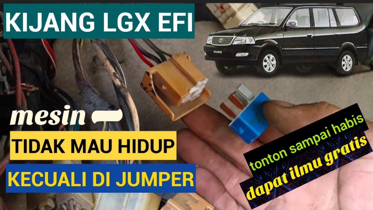 Jalur kabel & Relay Fuel Pump Kijang EFI. Mesin tidak mau hidup kecuali di jumper
