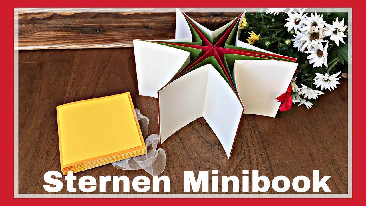 STAMPIN`UP! STERNENBUCH MINIBOOK WEIHNACHTSDEKO FOTOALBUM ANLEITUNG TUTORIAL